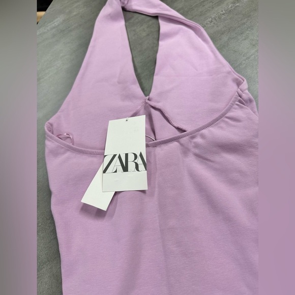 Zara Lilac Two Way Stretch Cotton Bikini Cut Bodysuit - Picture 8 of 8